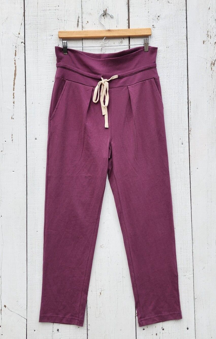 Calme by Johnny Was Taper Leg Yogi Sweat Pants Jogger M / L Plum Purple PLS READ
